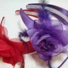 RED HAT LADY FANCY WITH FLOWER HEADBAND
