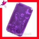 CANDY Case Cover for APPLE ipod Touch 2nd 3rd Generation ~ NEON  PURPLE  FLORAL