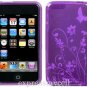 CANDY Case Cover for APPLE ipod Touch 2nd 3rd Generation ~ NEON  PURPLE  FLORAL