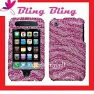 BLING Case Cover for Apple iPhone 3G 3GS ~ DIAMOND PINK ZEBRA