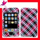 Hard Case Cover for  APPLE ipod Touch 2nd 3rd Generation ~ HOT PINK PLAID