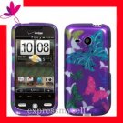 Hard Case Cover HTC Droid Eris 6200 2D PURPLE BUTTERFLY