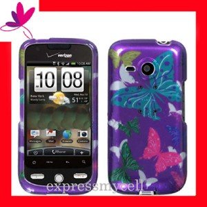 Hard Case Cover HTC Droid Eris 6200 2D PURPLE BUTTERFLY