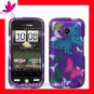 Hard Case Cover HTC Droid Eris 6200 2D PURPLE BUTTERFLY