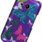 Hard Case Cover HTC Droid Eris 6200 2D PURPLE BUTTERFLY