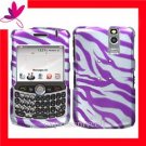 Hard Case Cover Blackberry Curve 8300 8310 8320 8330 2D PURPLE ZEBRA