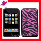 New  GEL Case Cover APPLE ipod Touch 2nd 3rd Generation ~ HOT PINK ZEBRA