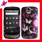 NEW Hard Case Cover for HTC GOOGLE NEXUS ONE 1 ~ MIDNIGHT FORAL & BUTTERFLY