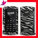 New Hard Case Cover for BOOST MOBILE & SPRINT Carrier SANYO INCOGNITO 6760  ~ 2D SILVER ZEBRA