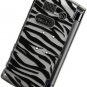 New Hard Case Cover for BOOST MOBILE & SPRINT Carrier SANYO INCOGNITO 6760  ~ 2D SILVER ZEBRA