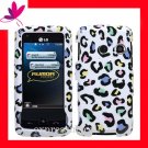 new Premium Hard CASE COVER for Straight Talk LG511C LG 511C 511 ~ RAINBOW COLOR LEOPARD