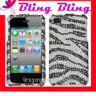 new Premium BLING BLING CASE COVER for APPLE iphone 4 4th Generation 4GS ~ DIAMOND ZEBRA
