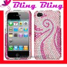 new Premium BLING BLING CASE COVER for APPLE iphone 4 4th Generation ~ DIAMOND PINK SWIVEL