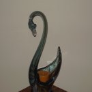 Glass Blown Swan Candle Holder