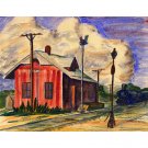 Depot (13.25" H x 16.25" W, Standard; Giclee Print of Watercolor Painting)