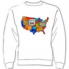 Retro Route 66 USA Map