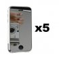 5-Pack Reusable LCD Mirror Screen Protector w/ Cloth for Apple iPhone 3G 8GB 16GB / 3GS 16GB 32GB