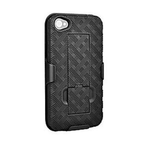 Apple iPhone 4 Shell Holster Combo w/ Kickstand (AIP4HOC) (Bulk Packaging)