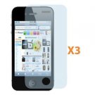Fosmon Transparent Clear Screen Protector for iPhone 4 4G HD with Cloth - 3 Pack FREE SHIPPING!