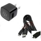 OEM Blackberry RIM Home Wall Travel Charger Adapter with Micro USB Data Sync Cable FREE SHIPPING