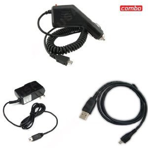 HTC EVO 4G Sprint Combo Car Charger + Home Wall Charger + USB Data Charge Sync Cable FREE SHIPPING!
