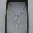 New Heart Key Pendant With Chain