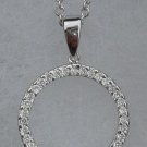 New CZ .925 Sterling Silver Eternity Chained Pendant