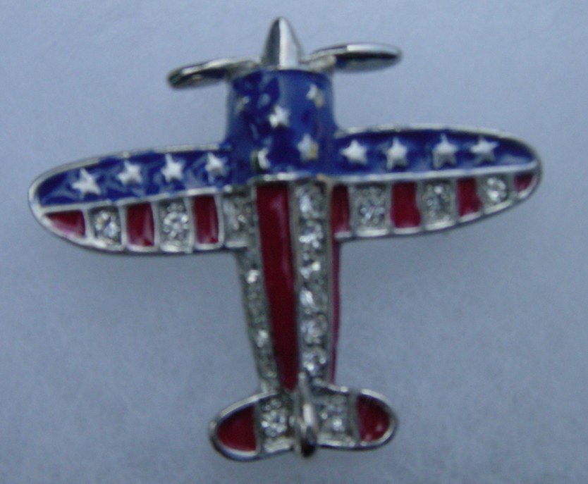 New Jet Flag Brooches
