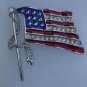 New Silver Flag Brooches