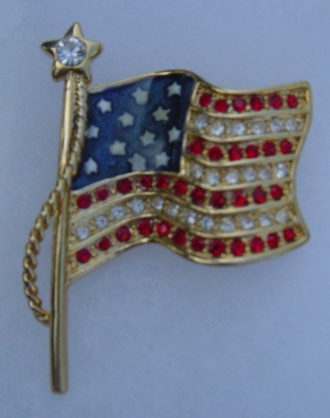 New Gold Flag Brooche