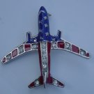 New Airplan Flag Brooche