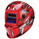 RED Auto Darkening Welding Helmet Racing Stripes