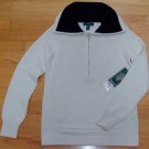 NWT LRL Lauren Jeans Co Ralph Lauren Sweater Pullover Small Half Zip Off White