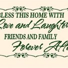 Bless This House Vinyl Wall  Words Sticky Words Daisiy