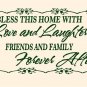 Bless This House Vinyl Wall  Words Sticky Words Daisiy