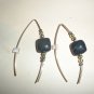 Black Square Onyx & Tiny Gold Colored Beads