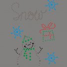 Christmas iron on rhinestone motif