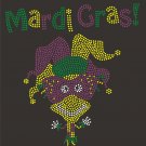 Mardi Gras rhinestone transfer