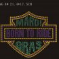 Mardi Gras hot fix rhinestone motif