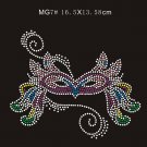 Mardi Gras hot fix stone motif