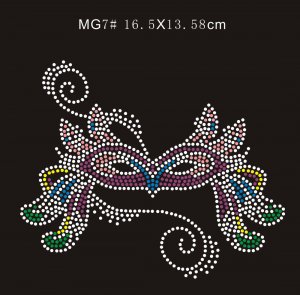 Mardi Gras hot fix stone motif