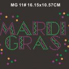 Mardi Gras rhinestone design