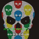 Face design hot fix rhinestone motif