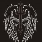 Wings design rhinestone transfer