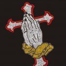 Cross rhinestone transfer motif