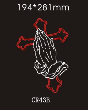 cross rhinestone transfer