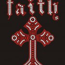 Cross design rhinestone motif