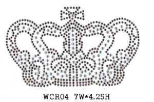 Crown design rhinestone motif