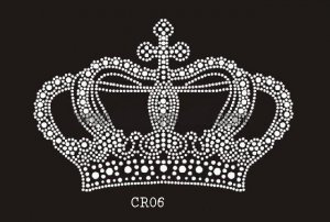 Crown design rhinestone transfer