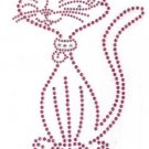 cat design rhinestone motif